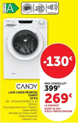Hyper U CANDY LAVE-LINGE FRONTAL offre