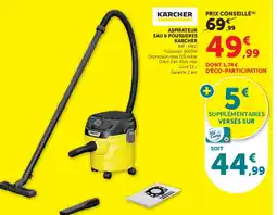 Hyper U KARCHER ASPIRATEUR EAU & POUSIERES offre