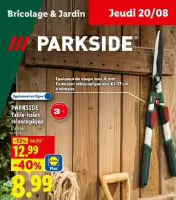 Lidl PARKSIDE Taille-haies télescopique offre