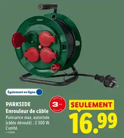 Lidl PARKSIDE Enrouleur de câble offre