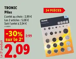 Lidl TRONIC Piles offre
