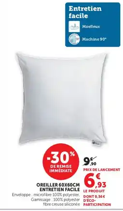 Hyper U OREILLER 60X60CM offre