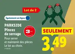 Lidl PARKSIDE Pinces de serrage offre