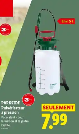 Lidl PARKSIDE Pulvérisateur à pression offre