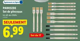 Lidl PARKSIDE Set de pinceaux offre