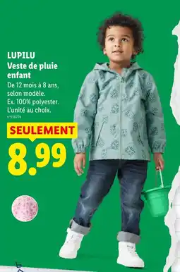 Lidl LUPILU Veste de pluie enfant offre