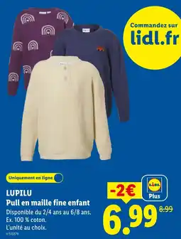 Lidl LUPILU Pull en maille fine enfant offre