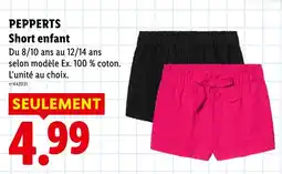 Lidl PEPPERTS Short enfant offre