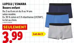 Lidl LUPILU / ESMARA Boxers enfant offre