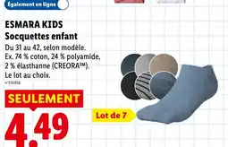 Lidl ESMARA KIDS Socquettes enfant offre