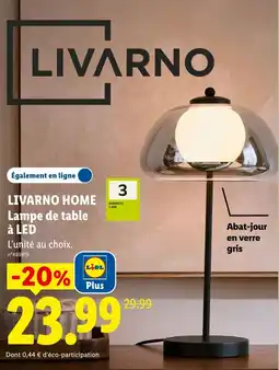 Lidl LIVARNO Lampe de table à LED offre