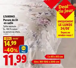 Lidl LIVARNO Parure de lit en satin offre