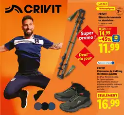 Lidl CRIVIT Bâtons de randonnée en aluminium offre