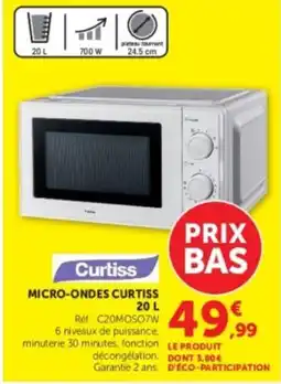 Super U Curtiss MICRO-ONDES offre