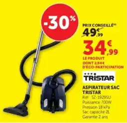 Super U TRISTAR Aspirateur sac offre