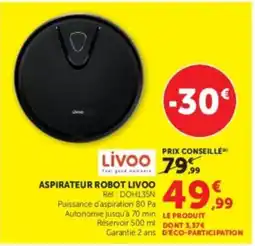 Super U Livoo Aspirateur robot offre