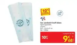 METRO Les Gourmandes de Berhane Sac sandwich kraft blanc offre