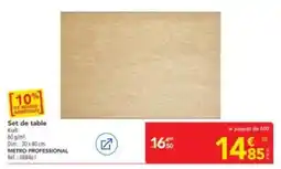 METRO METRO PROFESSIONAL Set de table offre