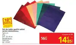 METRO METRO PROFESSIONAL Set de table gaufre satiné offre
