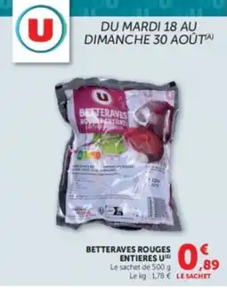 U Express U Betteraves rouges entières offre