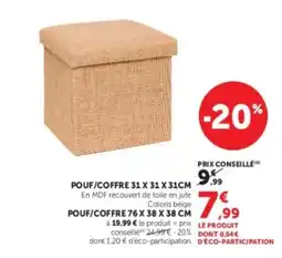 Super U Pouf/coffre offre