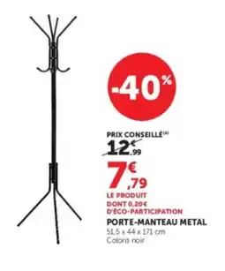 Super U Porte-manteau metal offre