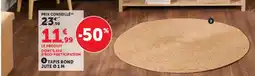 Super U Tapis rond jute offre