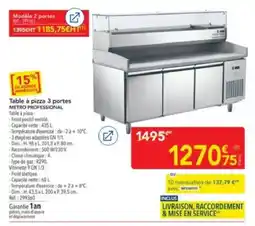 METRO METRO PROFESSIONAL Table à pizza 3 portes offre