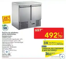 METRO GAZ PROPRES Saladette 2 portes offre