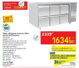 METRO METRO PROFESSIONAL Table réfrigérée 6 tiroirs offre