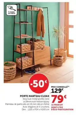 Super U PORTE MANTEAU CLOAK offre