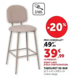 Super U Tabouret de bar offre