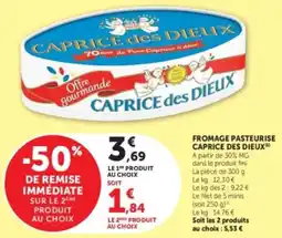 U Express Caprice des dieux fromage pasteurise offre