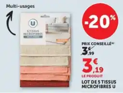 Super U U Tissus microfibres offre