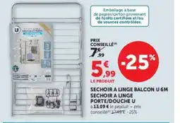 Super U U SECHOIR A LINGE BALCON U 6M offre