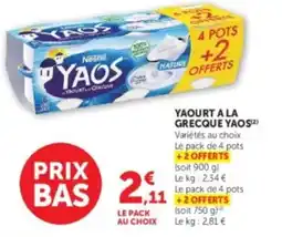U Express YAOS Yaourt à la Grecque offre