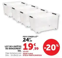 Super U Boîtes de rangement offre