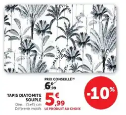 Super U Tapis diatomite souple offre