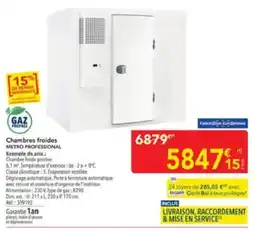 METRO METRO PROFESSIONAL Chambres froides offre