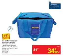 METRO METRO Sac isotherme souple offre