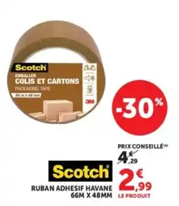 Super U Scotch ruban adhesif havane offre