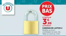 Super U U cadenas en laiton offre