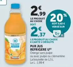 U Express U Pur jus orange offre
