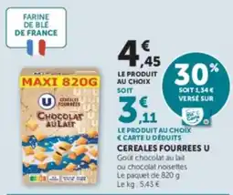 U Express CEREALES FOURREES U offre