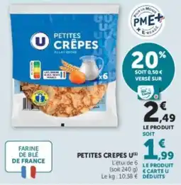 U Express U PETITES CRÊPES offre