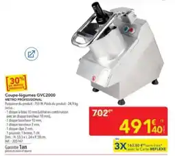 METRO METRO PROFESSIONAL Coupe-légumes GVC2000 offre
