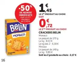 U Express Belin Crackers Belin offre