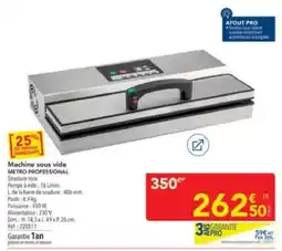 METRO METRO PROFESSIONAL Machine sous vide offre