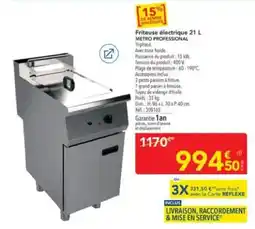 METRO METRO PROFESSIONAL Friteuse électrique 21 L offre