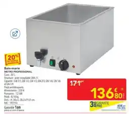 METRO METRO PROFESSIONAL Bain-marie offre